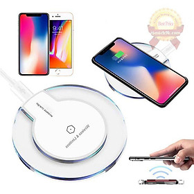 Mua Đế sạc không dây K9 chuẩn Qi siêu mỏng cho điện thoại Iphone 8 Samsung