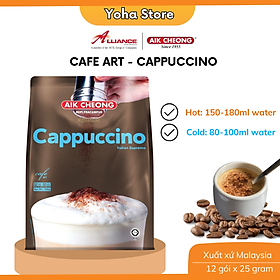 Cà Phê Cappuccino Aik Cheong Cafe Art (12 Gói x 25g)
