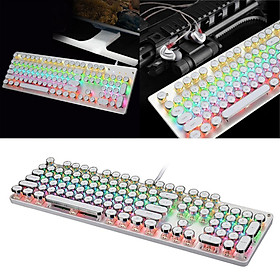 Mechanical Game Keyboard LED Backlit Wired Keyboard for Windows PC Black