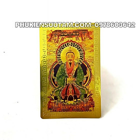 Thẻ Kim Bài Thần Trừ Thảm Họa Thiên Tai, kích thước: 8.3cmx5.3cmx0.2cm, màu: vàng - SP005740