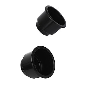 2 Pieces Black Recessed Cup Drink Holder for Marine Boat Car RV