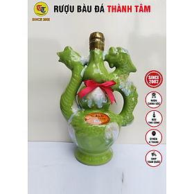 Đặc Sản Bình Định - Rượu Bàu Đá Thành Tâm Long Phụng Màu xanh ngọc 650ml -