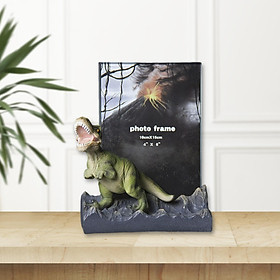 Modern Dinosaur Photo Frame, Statue, Art Ornament, Animal Decorative, for Table Decor Gift