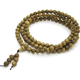 Chuỗi vòng tay trầm hương tự nhiên cao cấp 108 hạt phong cách phật giáo