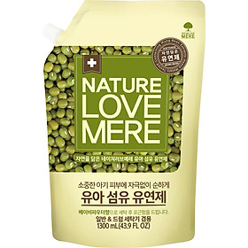 Nước Xả Dịu Nhẹ Cho Bé Nature Love Mere Mung Bean Túi 1.3L