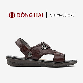 Giày Sandal nam Đông Hải quai ngang chất liệu da bò cao cấp đế cao su chắc chắn - S1110