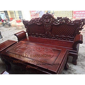 Bộ bàn ghế hoàng gia luis gỗ xà cừ