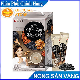 Bột Ngũ Cốc Damtuh Đậu Đen, Óc Chó, Hạnh Nhân Hàn Quốc, 50 Gói 18G