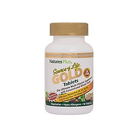 NaturesPlus Source of Life Gold Tablets - 180 Vegetarian Tablets - High Potency, Organic Whole Food Multivitamin - with Probiotics & Antioxidants - Gluten-Free - 60 Servings