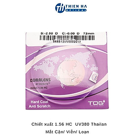 Tròng mắt kính cận loạn Thiên Hà Optical chống trầy xước,UV,phản quang kính đổi màu cắt ánh sáng xanh, Siêu mỏng,trong suốt