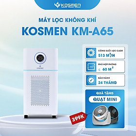 Mua Máy Lọc Không Khí Kosmen KM - A65 Lọc Bằng Ion âm  Diệt Khuẩn Bằng Đèn UV  Khóa Trẻ Em - Hàng Chính Hãng BH 24 Tháng