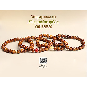 Vòng tay gỗ sưa đỏ 8ly