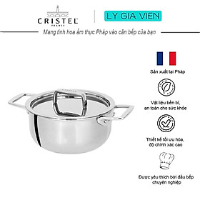 Cristel Castel Pro Mini Stewpan Nồi Hầm Inox Nhỏ 3 Đáy Kèm Nắp Đậy