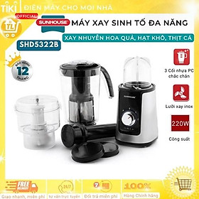 Máy Xay Sinh Tố Đa Năng Sunhouse SHD5322 (220W) Màu đen - Hàng chính hãng