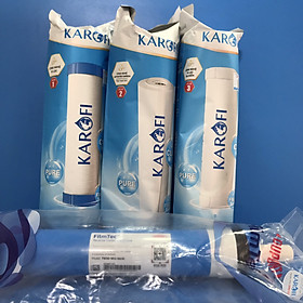 Combo 3 lõi lọc thô 123 + 1 màng RO Karofi - Hàng chính hãng
