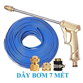 Mua Bộ dây vòi xịt nước ️   tăng áp 3 lần  loại 7m  10m 206701-3 đầu đồng  cút đồng  + mở chai