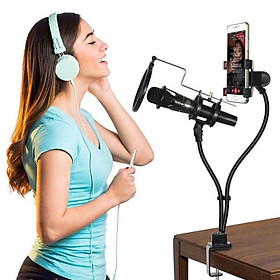Mua Giá đỡ livetreams 2in1 kẹp bàn cao cấp tặng kèm kẹp dt  kẹp mic  màng lọc