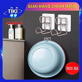 Mua Móc Dán Tường Treo Chậu Rổ  Treo Đồ Đa Năng Inox 304 Jodily Sử Dụng Miếng Dán Thế Hệ Mới