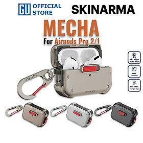 Ốp Bảo Vệ Skinarma MECHA Cho Airpods Pro 2/1 Thiết Kế Độc Đáo Có Khóa Cài Tặng Kèm Móc Đeo Zinc Alloy Chống Sốc Tốt Hàng Chính Hãng