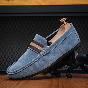 LCRTZKG Casual Lefu Shoes Mùa xuân Mens Lật lông Lefu Shoes Man Soft Driving Moccasins Giày đế bằng chất lượng cao Giày đi bộ nam