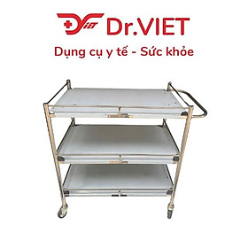 Xe đẩy Inox Drviet - 50x80 -3 tầng
