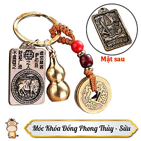 Móc Khóa 12 Con GIáp Tài Lộc  Bằng Đồng Phong Thủy