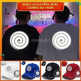 Combo Áo Thun Phản Quang + Nón Phản Quang Naruto - Indra