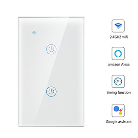 Mua Công tắc điện thông minh Wifi cảm ứng 2 nút giá rẻ - màu trắng HCN - Hàng nhập khẩu
