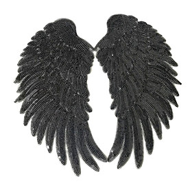 3D Feather Wings Sequin Patches For Clothes Hats Bags Embellishment