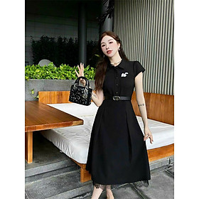 ĐẦM XÒE LỤA CỔ SƠ MI LAI REN KÈM NỊT