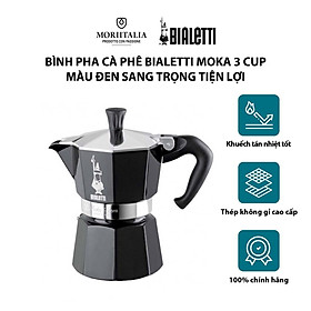 Mua Bình pha cà phê Bialetti Moka 3 cup màu đen sang trọng tiện lợi 0004952