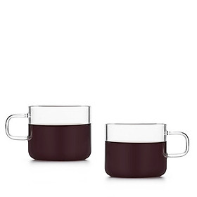 Bộ 2 tách cafe thủy tinh Samadoyo F009 180ml