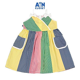 Đầm bé gái họa tiết Kẻ nhiều màu cotton - AICDBGD6I9E7 - AIN Closet