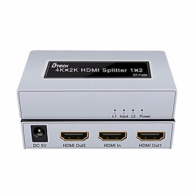 Bộ chia HDMI 1 ra 2 Dtech DT-7142A - Hàng Chính Hãng