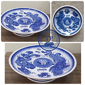 Mua Măm bồng đĩa thờ cúng quả bằng sứ rồng xanh ( NHIỀU KÍCH THƯỚC) KH118124