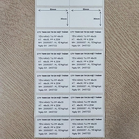 Mua Decal giấy (50x30)mmx50m 2 tem