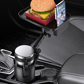 Car Cup Holder with Tray Automotive Portable Stable for Water Cups