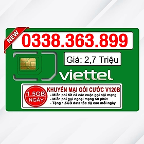 Sim Viettel số đẹp - Hàng chính hãng - 0338.363.899
