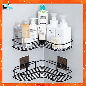Kệ góc nhà tắm phun sơn tĩnh điện dán tường siêu dính trong nhà tắm, nhà bếp tiện dụng vd01
