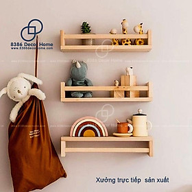 Mua Kệ gỗ thông treo tường đa năng làm giá sách  kệ gia vị  để đồ lưu niệm trang trí nội thất  đồ trang điểm