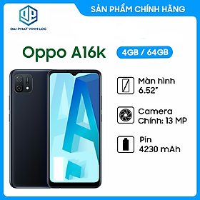 Mua Điện thoại Oppo A16K (4GB/64GB) -Hàng Chính Hãng  Mới 100% | Bảo Hành 12 Tháng - Mới Nguyên Seal - Điện Thoại Giá Rẻ