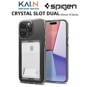 Ốp Lưng Dành Cho iPhone 15 Pro Max / iPhone 15 Pro / iPhone 15 Plus / iPhone 15, SPIGEN CRYSTAL SLOT DUAL - HÀNG CHÍNH HÃNG
