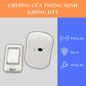 Mua Chuông Cửa Không Dây Chuông Nước Báo Khách Màu Trắng