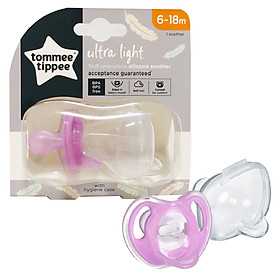 Ty ngậm silicon siêu nhẹ cho bé Tommee Tippee 6-18 tháng (vỉ 1 cái) - Tím