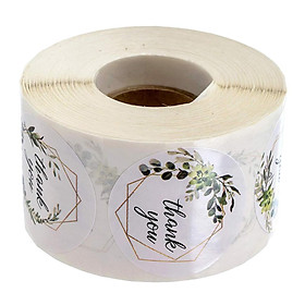 500 Cái/Cuộn Cảm Ơn Bạn Stickers Niêm Phong Tròn Nhãn Giấy DIY