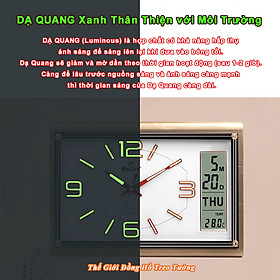 Mua Đồng Hồ Cao Cấp EASTAR Có DẠ QUANG & LỊCH và NHIỆT KẾ ĐIỆN TỬ - Máy KIM TRÔI - Tặng Pin Maxell - Decor Trang Trí Nhà - BH 1 Năm