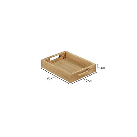 Mua Combo 10 Khay gỗ decor đa năng có tay cầm dày 4cm dùng để bưng bê đồ ăn và đồ uống Vv... Khay gỗ đa năng cao cấp