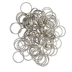 2x 100 Pieces 20mm Iron Split Rings Key Chain Rings Key Rings