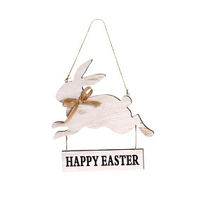 Happy Easter Sign Bunny Wall Door Sign for Party Decoration Easter Gift
