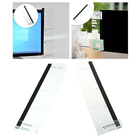 Set of 2 Clear Monitor Memo Board Computer Monitors Side Panel Phone Holder